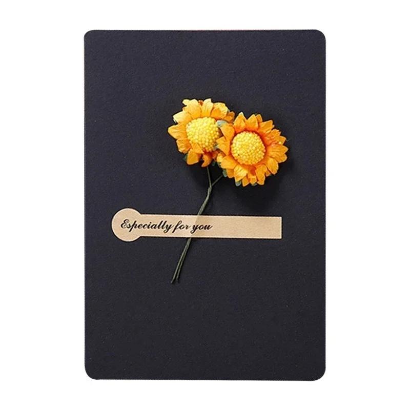 

Universal Greeting Cards Best Wishes With Dried Flowers Creative Greeting Cards Memo Sheets Wedding Invitation Card