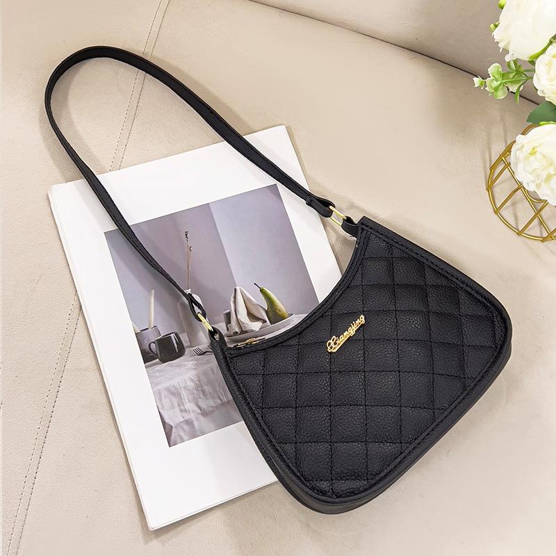 Lychee Print Underarm Bag Soft Fabric Women's Bag High-grade Sense Shoulder Bag