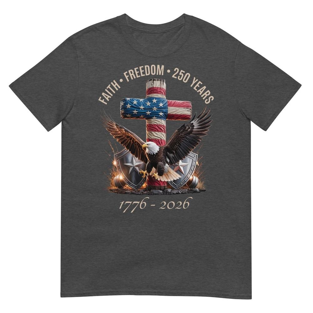 Vintage Faith Freedom 250 Years 17762026 Independence Usa Tshirt