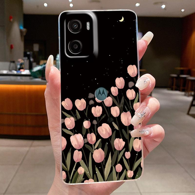 For Motorola Moto G05 E15 Case 2024 Fashion Butterfly Flower Clear Soft Silicone TPU Capa Phone Cover For MotoG05 MotoE15 Fundas