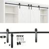 Carbon Steel Silent Sliding Barn Door Hardware Kit Carbon Steel Tracks For TV Cabinets Wardrobes Home Hardware Accessories