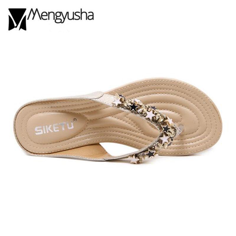 Модные золотые/серебряные пляжные шлепанцы с кристаллами — фото 7