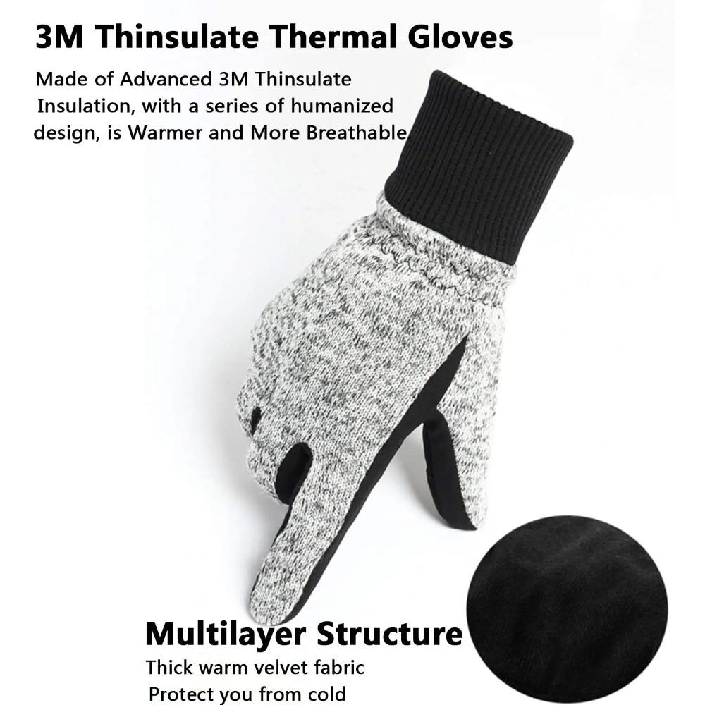 Winter Gloves -10℃ 3M Thinsulate Thermal Gloves Coldproof Warm Running Gloves Touchscreen Road Bike Cycling Gloves for Men Women