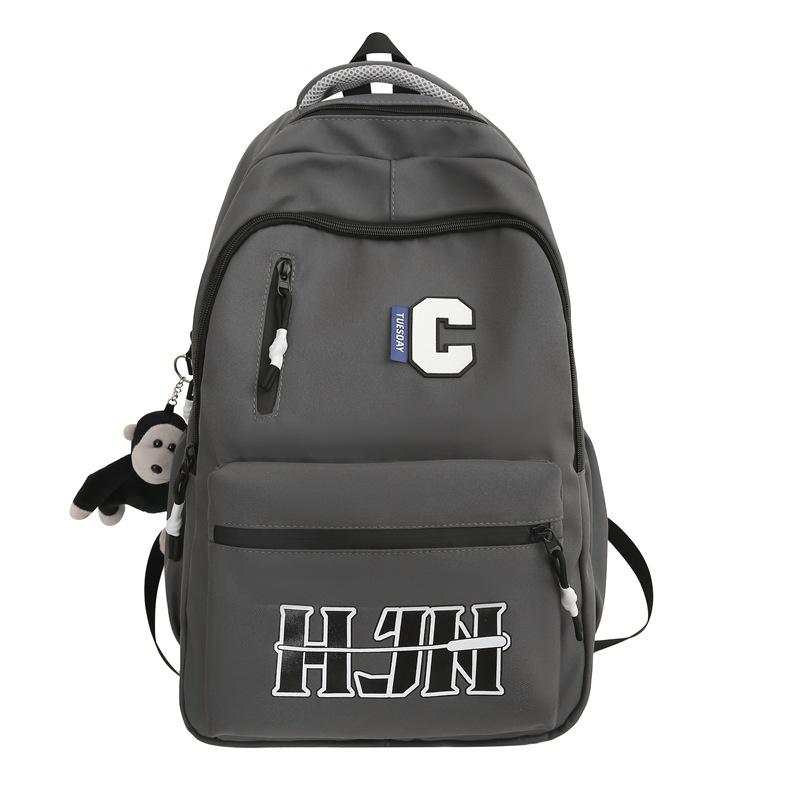 Schoolbag Backpack Fashion Women's Large Capacity Travel Computer Backpack Men's Casual Bag Junior High School Student High School Elementary School