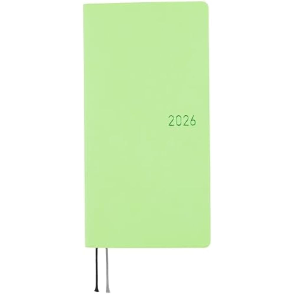 Hobonichi Notebook 2026 Weeks Smooth/Melon Sorbet January Beginning Weekly Notebook Weekly Left S...