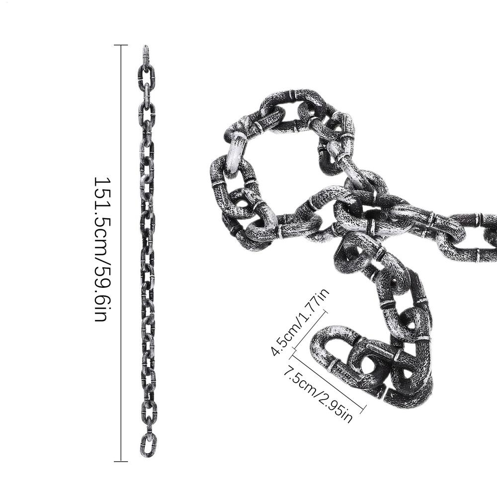 Хэллоуин Цепи Фальшивые Цепи 5 футов Реалистичные Декорации-Реквизит для Хэллоуина для Домашней Вечеринки Тюрьма Дом с Привидениями Кладбище Тюрьма