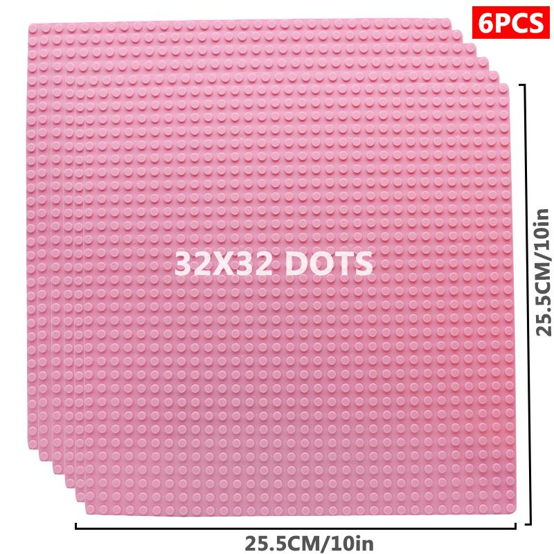 6pcs/set Base Plate 32*32 32*16 Studs Classic Figures Building Blocks Plates Bricks Baseplate Blocks Children Toys For Kid Gifts