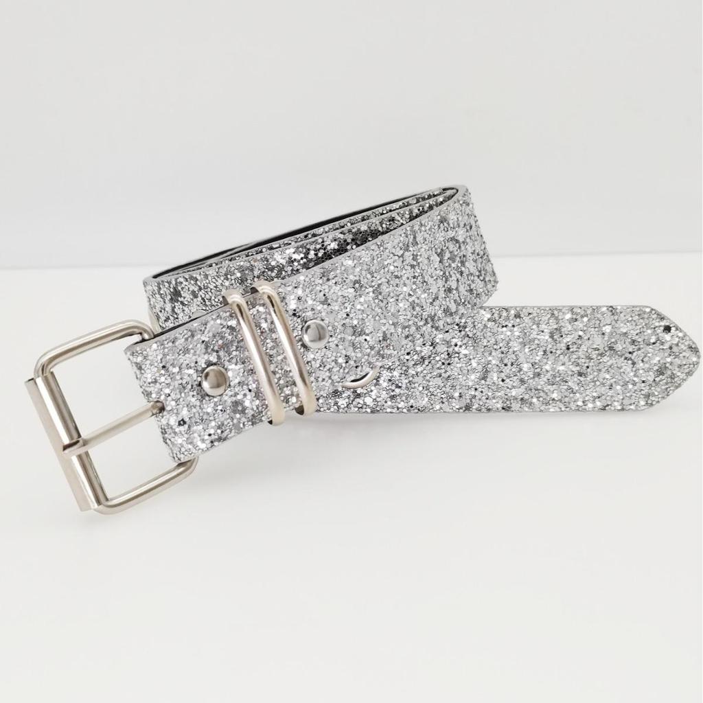 Trendy Y2K Rhinestone Buckle Wide Waist Belt Chain for Women