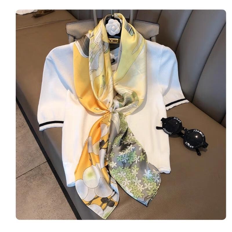 HANDUNYOU French Style Striped Scarf