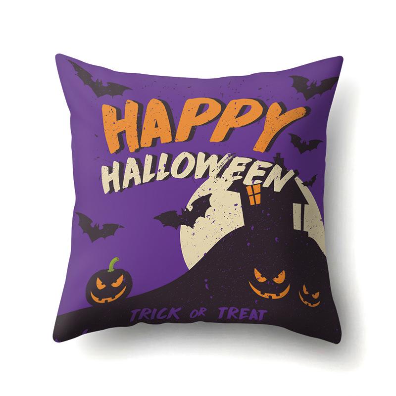 Halloween Pillowcase Car Waist Pillow Pumpkin Sofa Cushion Cover Office Home Living Room Pillowcase