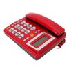 Big Button Corded Phone HD Hands Free Calling LCD Brightness Adjustment Single Button Dialing Wired Landline Phone Red