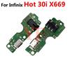 For Infinix Hot 40 Pro 40i 30i 30 20 12 Play NFC X6837 X669 X6816 X6831 X6825 X6835 X6528B USB Charging Board Dock Flex Cable