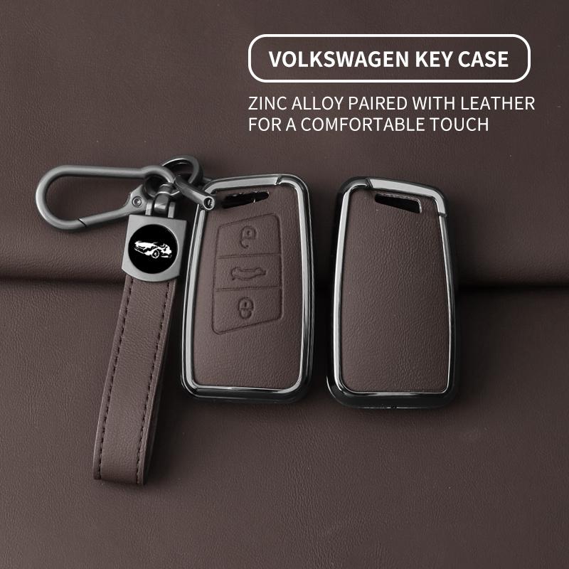 Interior Mouldings Car Zinc Alloy Key Case Cover Protect Shell Fob For VW Volkswagen Magotan Passat B8 Skoda Superb Kodiaq A7 Ke