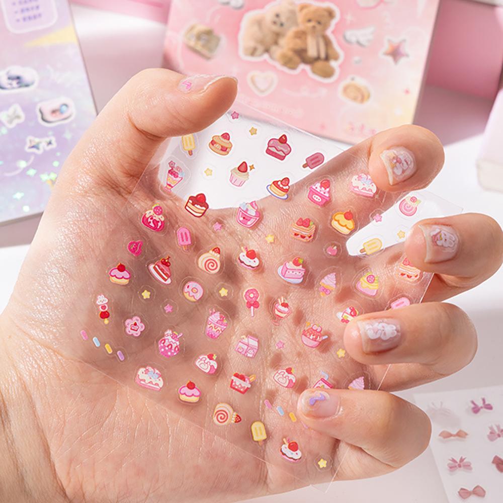 24 hand account stickers, mini nail stickers, cartoon stickers, decorative small patterns, high aesthetic value, cute