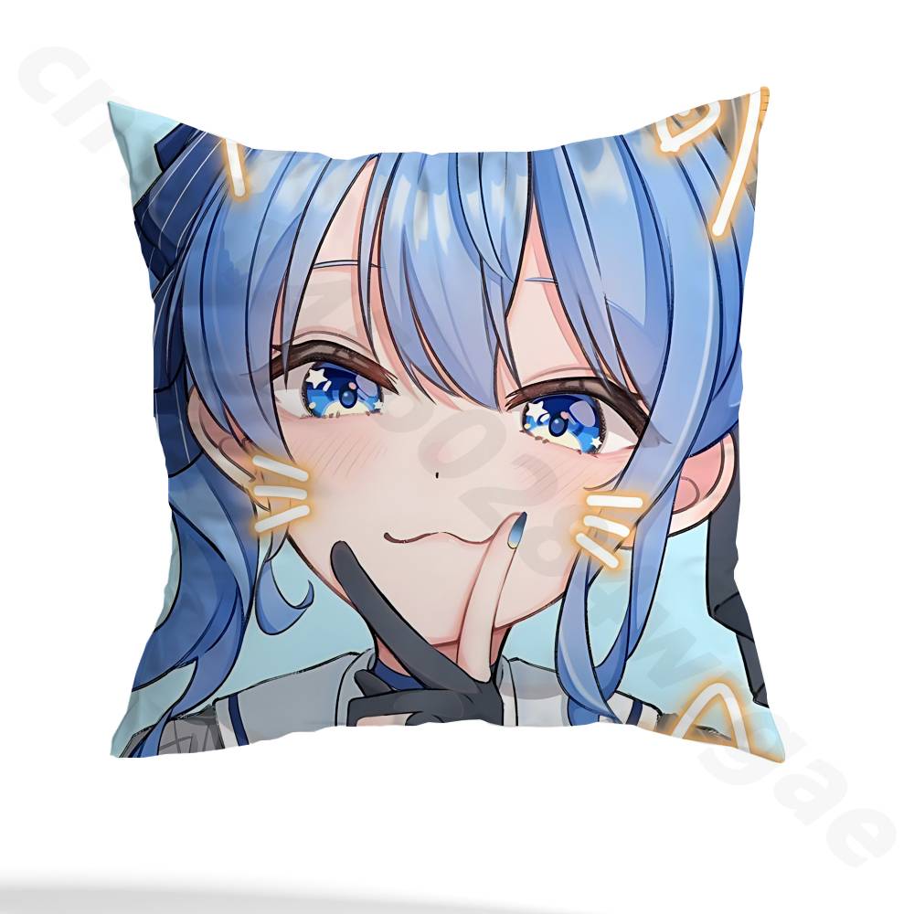 H-hoshimachi suisei pillowcase casual style decoration, suitable for home decoration (excluding pillow core)
