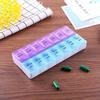 Portable Travel Weekly Pill Box 14 Grids 7 Days Pills Container Storage Tablets Drug Vitamins Medicine Organizer Container