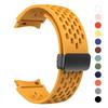 Pulseira de silicone para Samsung Galaxy Watch 6 5 4 40mm 44mm 5Pro 45mm Fivela magnética Banda 6 Classic 43mm 47mm Sem lacunas Pulseira 42mm