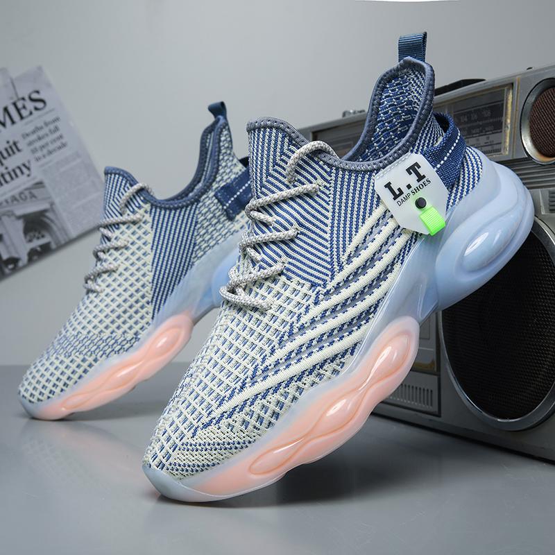 Herr Sport Löparskor Mode Svart Casual Skor Sommar Utomhus Komfort Andningsbar Mesh Lätt Stötdämpning Sneakers Herr