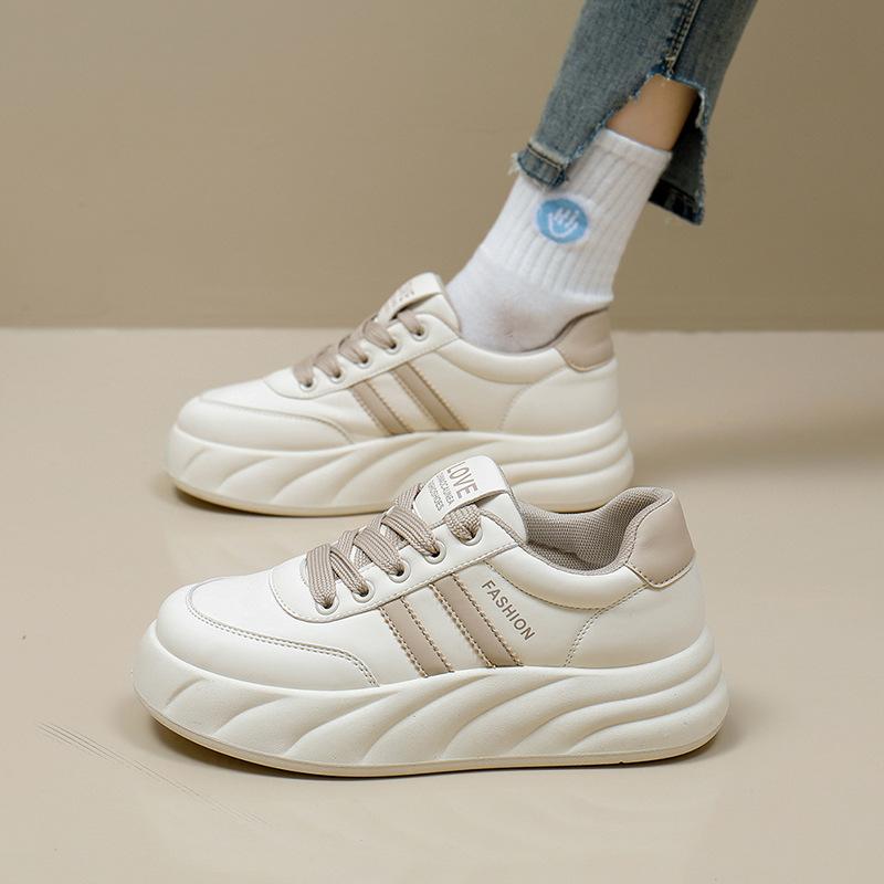 Women's Bread Shoes  Spring New Student Korean Style Ins Versatile Platform Big Head Shoes Spring and Autumn Casual Shoes Xw803