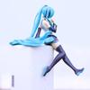 14CM Anime Sitting Hatsune Miku Figures kawaii Long Hair Sakura Action Toys Girls PVC Figure Model Toys Hatsune Miku Girl