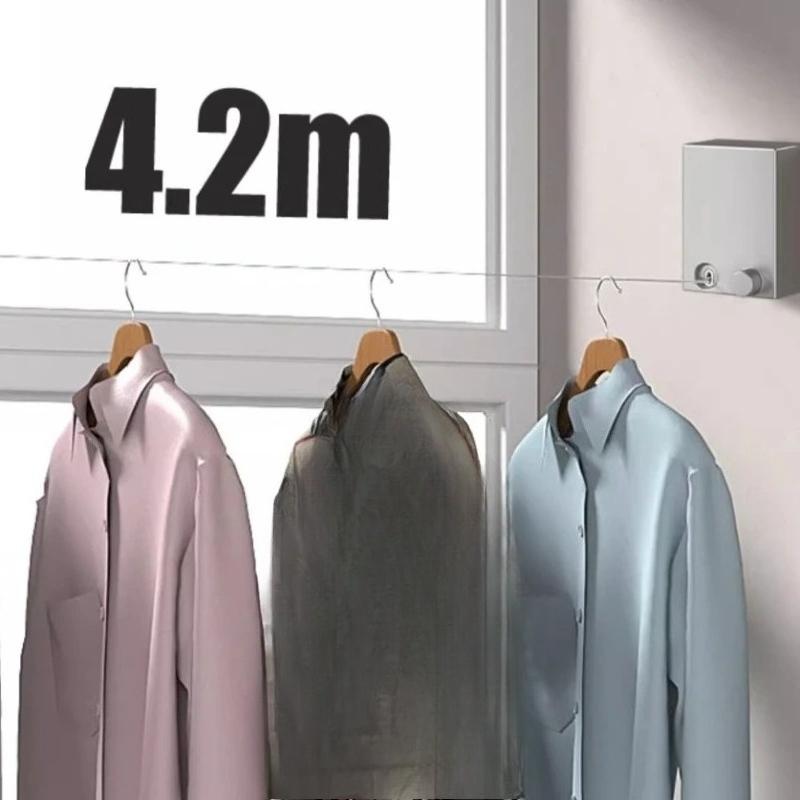 Retractable Clothesline Stainless Seel Pull-Out Clothes-Drying Machine Rope Spa-Saving Clothes Drying Rack For Household