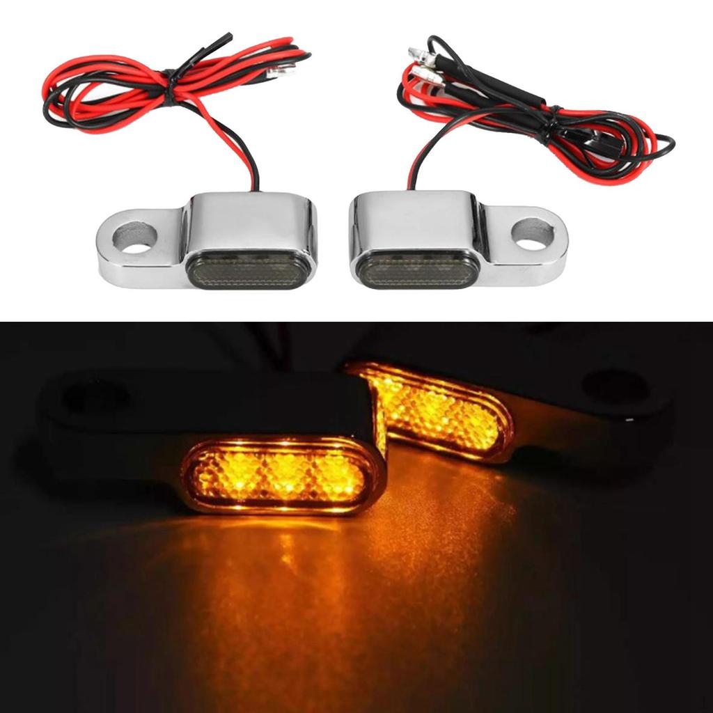 2 Pieces Indicator Lights for Motorcycle S LED Light Suitable All Motorcycles