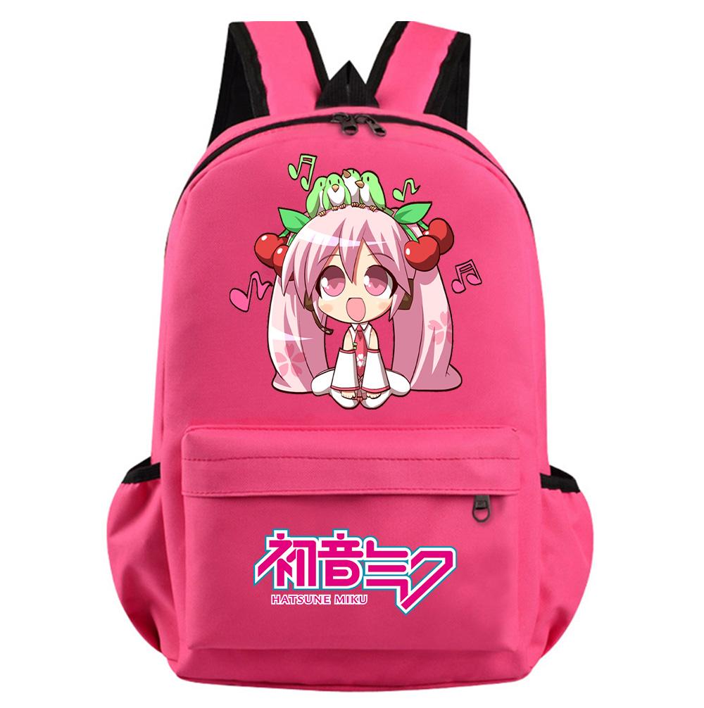 

Anime Cartoon Hatsune Miku Printed Backpack for Teenager Student Girl Boy Bookbag Schoolbag Women Large Capacity Waterproof Travel Bag Gift