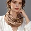 French Style Magnetic Buckle Scarf Magnet Clasp Silk Scarf Elegant Neck Scarf  Autumn