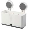 Sink Storage Rack with Suction Cup - White