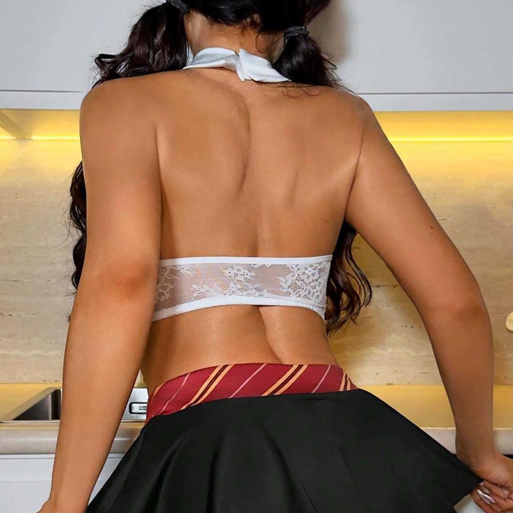 European and American Style Women’s Sexy Uniform, Erotic Teacher Roleplay Costume, Intimate Lingerie for Cosplay