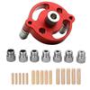 Self Centering Doweling Jig, Dowel Drill Guide 3/4/5/6/7/8/9/10mm Handheld Drill Guide for Straight Holes Wood Panel