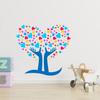 Heart Tree Wall Sticker Cute Creative Self-Adhesive Removable for Kids Bedroom Nursery Home Decor