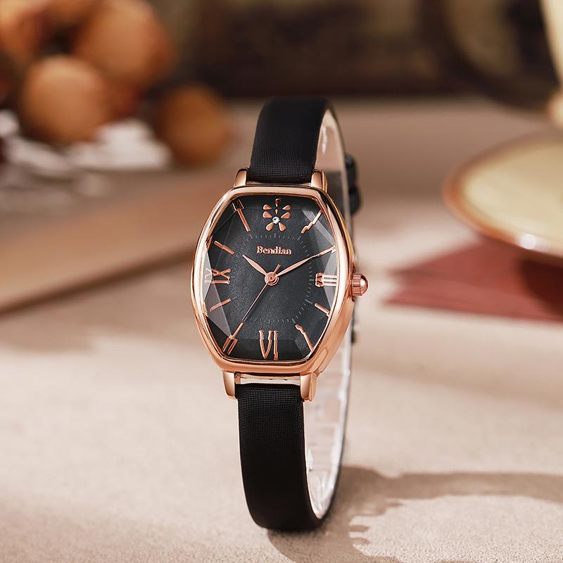 Nuevo Reloj de Mujer con Esfera de Diseño Exquisito, Moderno y Elegante, Correa de Cuero, Relojes de Pulsera para Señoras, Reloj para Niñas, Regalo, Relogio Feminino