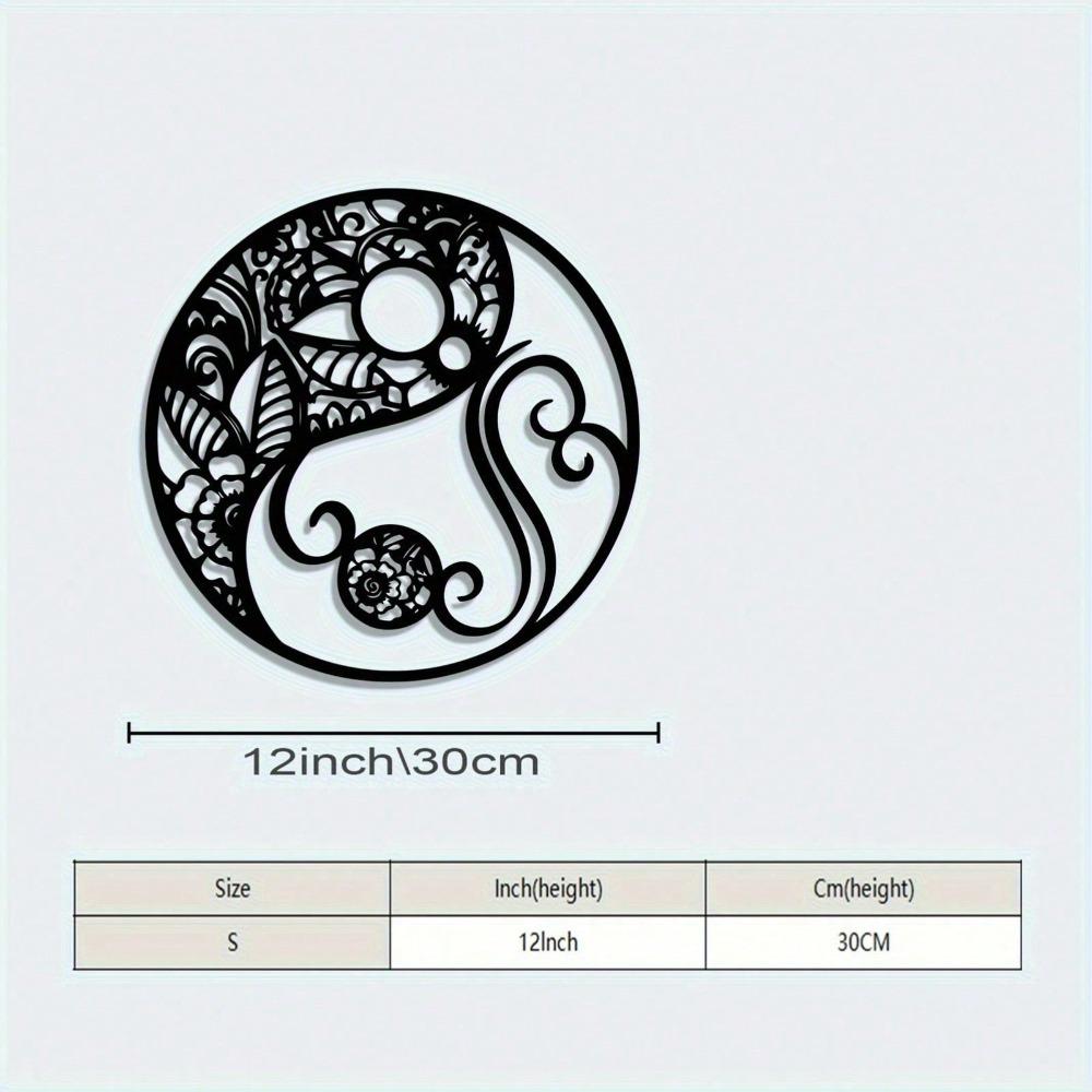 Vintage Mandala Metal Wall Art, Weather Resistant Iron Sculpture for Home Garden Balcony Christmas Gift
