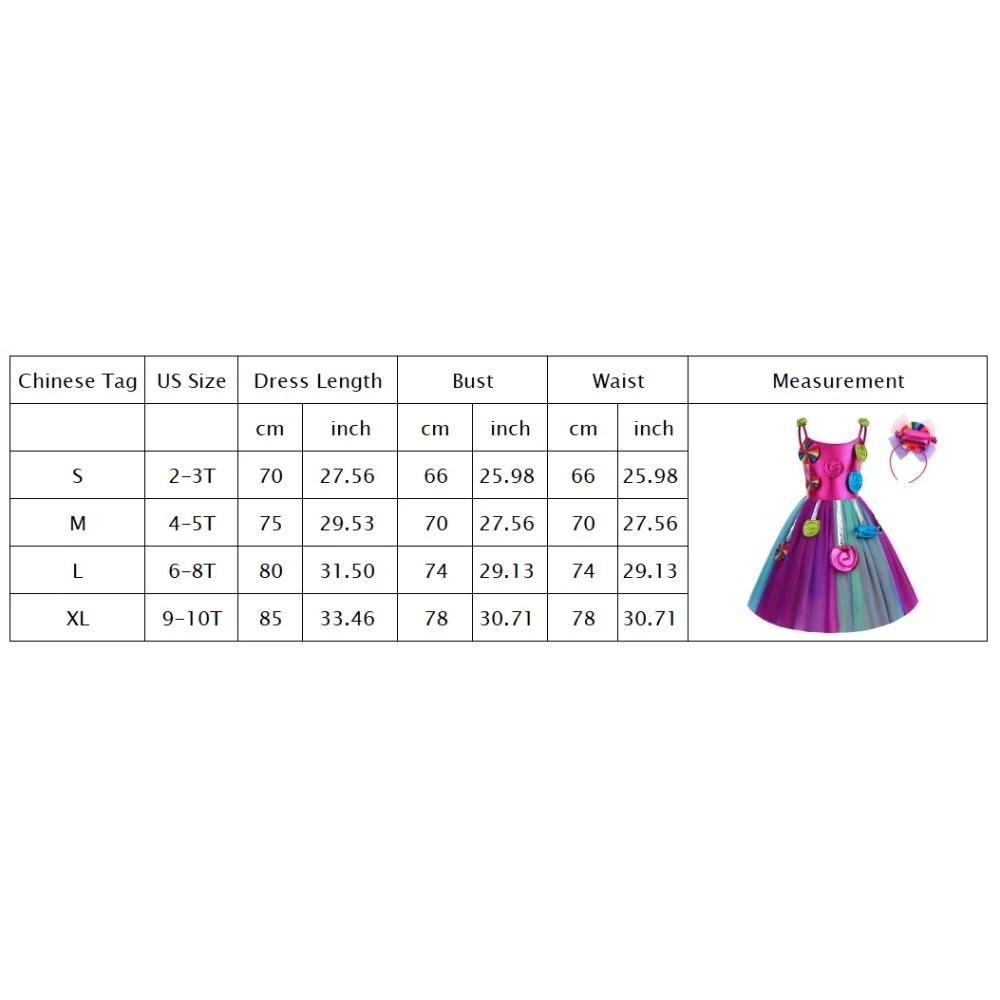 Purim Festival Suspender Rainbow Dress For Girl Candy Lollipop Costume Party Gift Candy Dress + Lollipop Accessories Suit