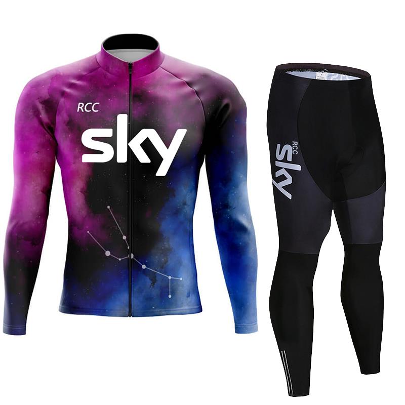 

2026 RCC SKY Autumn Cycling Set Long Sleeve Jersey Bike Uniform Sports Bicycle Clothing MTB Clothes Wear Maillot Ropa Ciclismo Asian size - 3XL