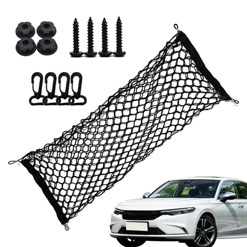 Trunk Mesh Cargo Net, Elastic Cargo Net for Trucks with Hooks | Car Trunk