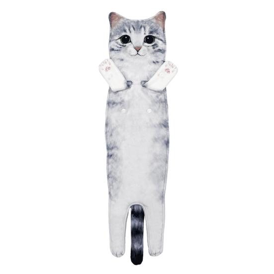 Ręcznik do rąk 3D Kotek Kitty Ręcznik do rąk z zatrzaskami Wiszący Dekoracyjny Miękki Chłonny Szybkoschnący Ręcznik do twarzy Artykuły łazienkowe