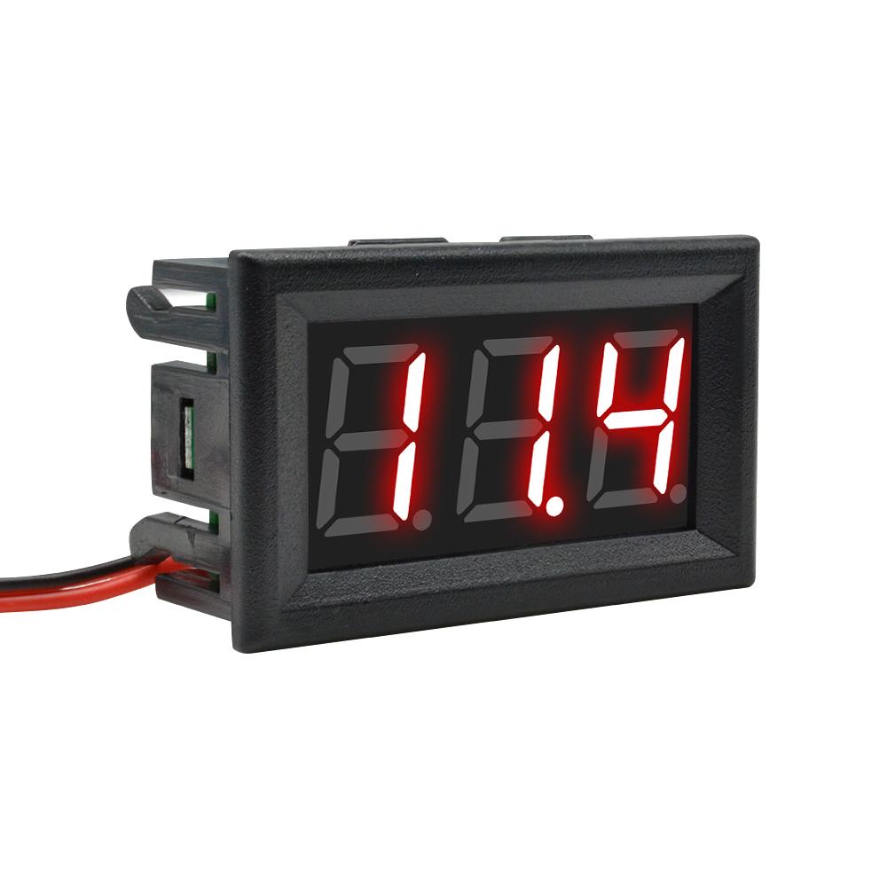 2 3 Wires 0.56 LED Digital Voltmeter Voltage Meter Car Motorcycle Volt Tester Detector DC 12V Capacity Monitor Red Green Blue