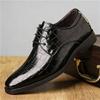 Fashion New Men's Pointed Crocodile Pattern Leather Derby Casual Shoes Male Wedding Dress Homecoming Footwear Zapatos Hombre