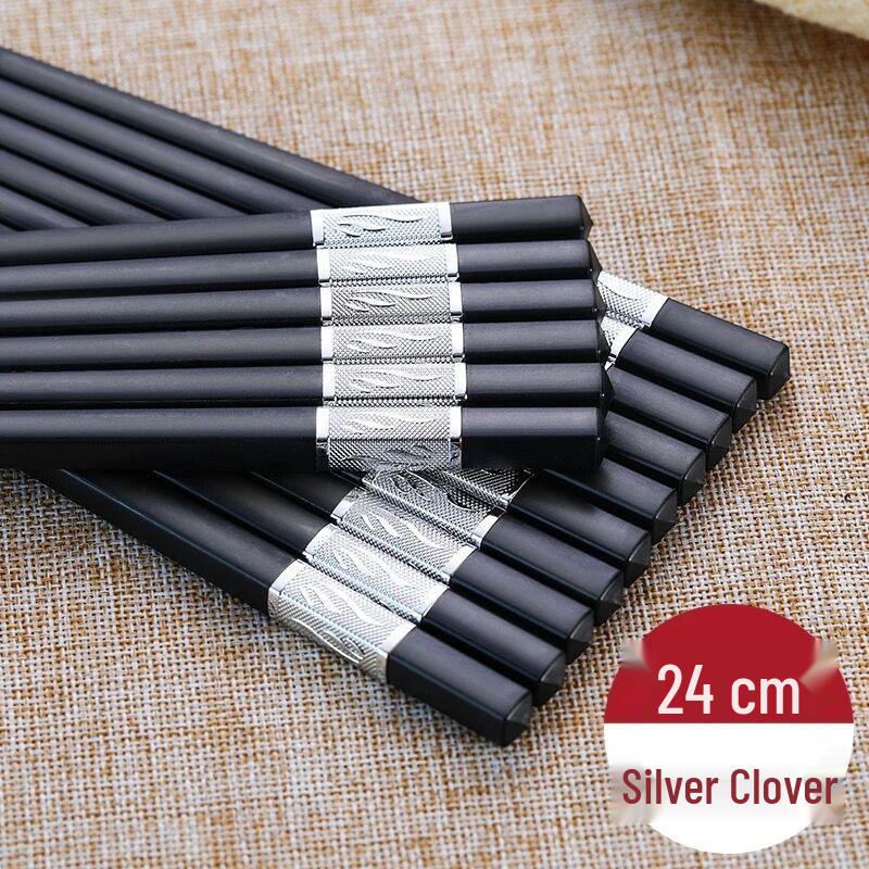 High-Grade Alloy Chopsticks - Anti-Mildew, Durable Family & Restaurant Tableware Set