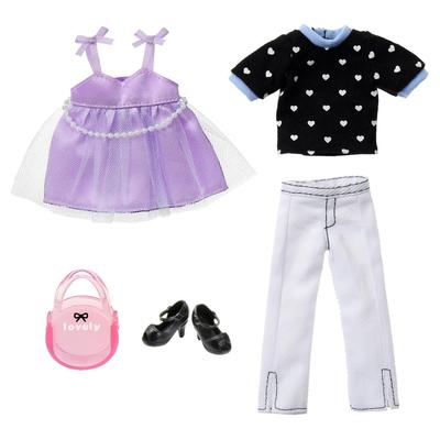 TAKARA TOMY Licca-chan Kleid Set LW-18 Schleifen Bustier Outfit Puppenkleidung Zubehör Alter 3+