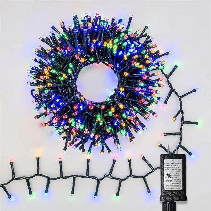 30M 1500 LED Christmas Cluster Light Outdoor Waterproof Christmas Firecrackers String Light 8 Modes Christmas Fairy Lights Decor