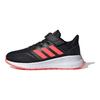 Adidas Neo Runfalcon 1.0 Synthetic Leather Fashion Woven Breathable Low-Top Running Shoes Kids Sneakers Black Red FW5138