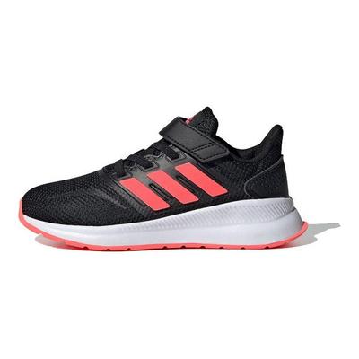 Neo Runfalcon 1.0 Synthetic Leather Fashion Woven Breathable Low-Top Running Shoes Kids Sneakers Black Red FW5138