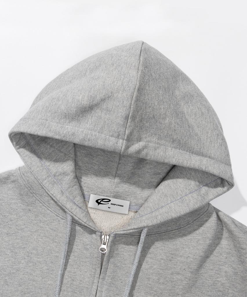 Pages Is Ii Basic Two-Way Zip-Up Hoodie Gray
