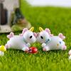 2Pcs Miniatures Unicorns Mini Resin Micro Landscape Bonsai Home Succulent Garden Craft Fairy Decor