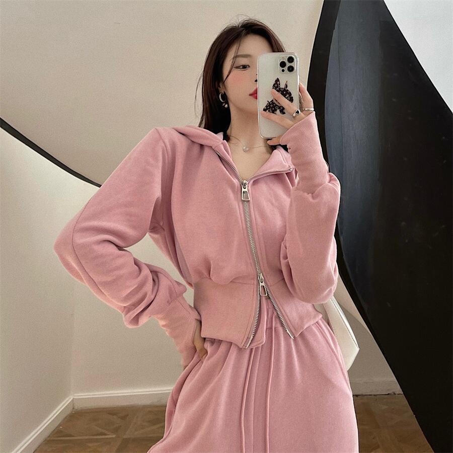 Women's Autumn Sportswear Fashion Suit Thin Section Hooded Sweater Casual Trousers Two-piece Suit