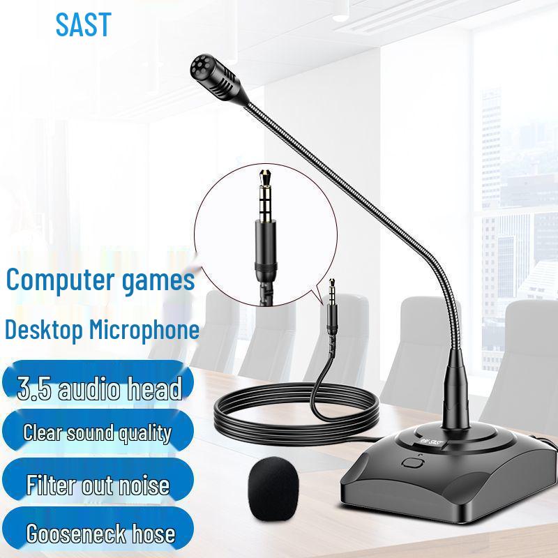 Xiangke OK-32 Wireless Dual Gooseneck Desktop Microphone for Live Broadcasts and Conferences