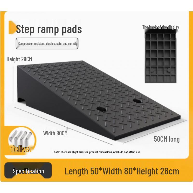 Rubber Curb & Threshold Ramp Mat for Home and Car 